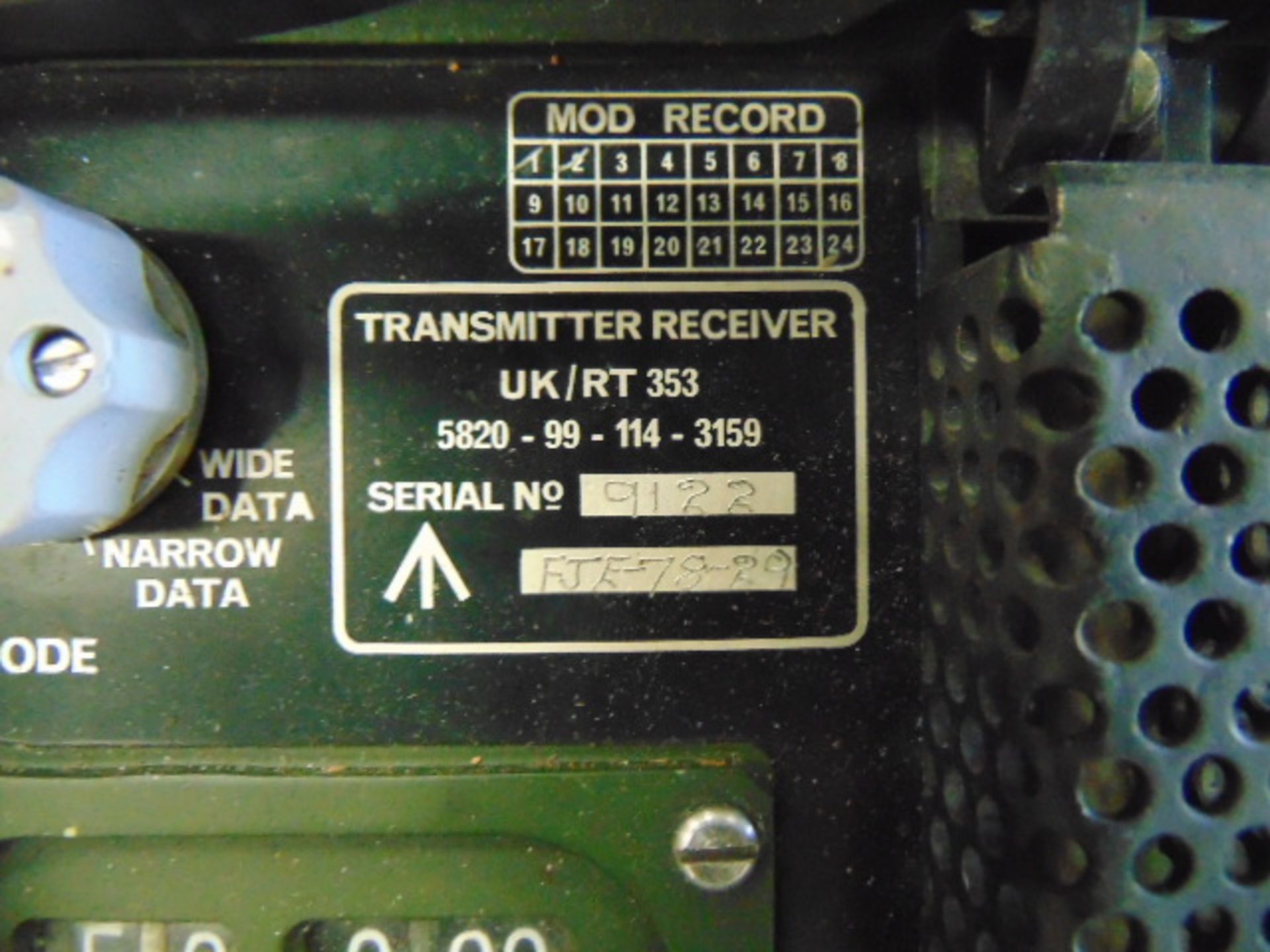 Clansman RT353 Transmitter Reciever - Image 4 of 4