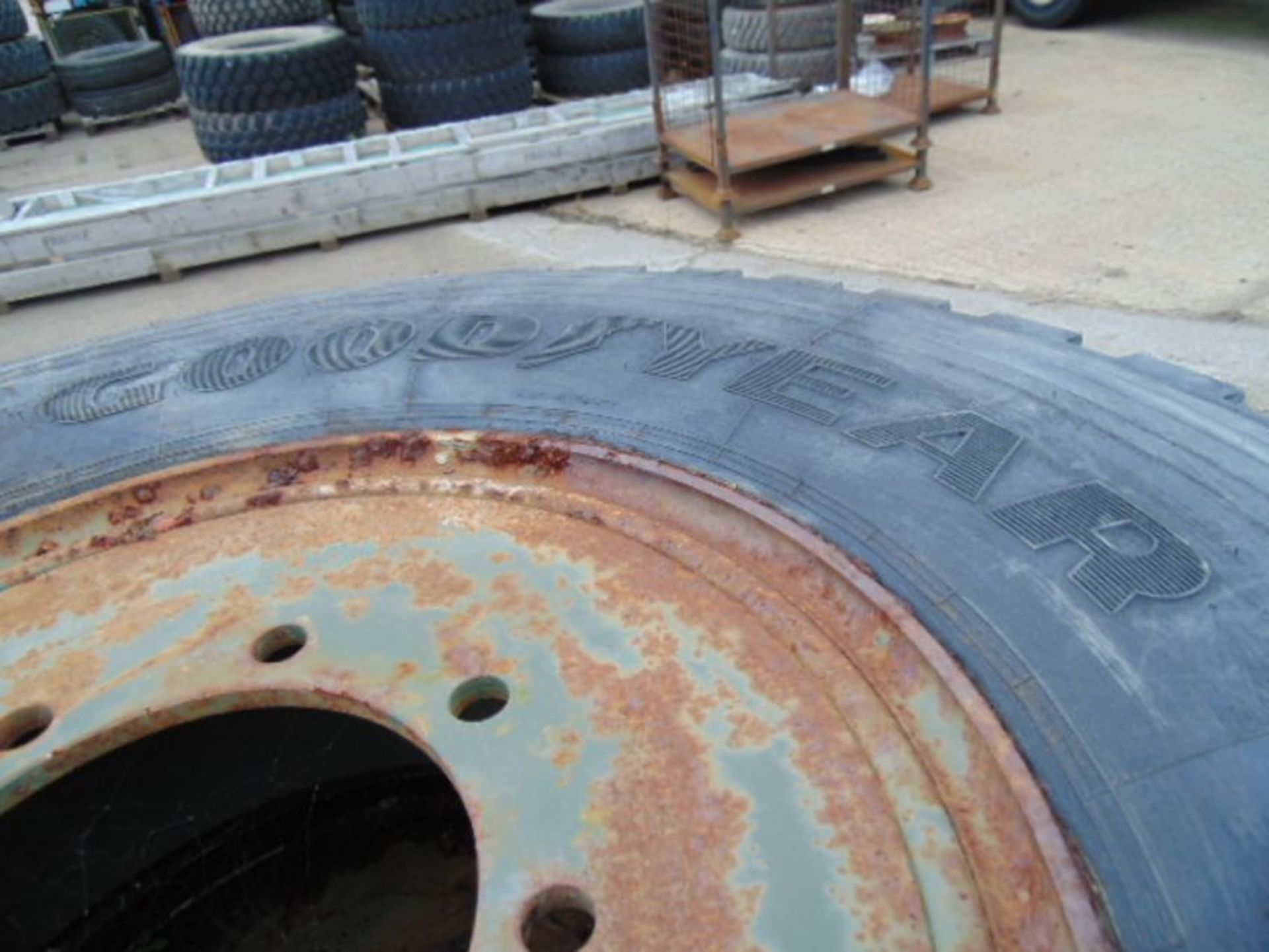 5 x Unused Goodyear G388 12.00 R20 Tyres complete with 8 stud rims - Image 6 of 8