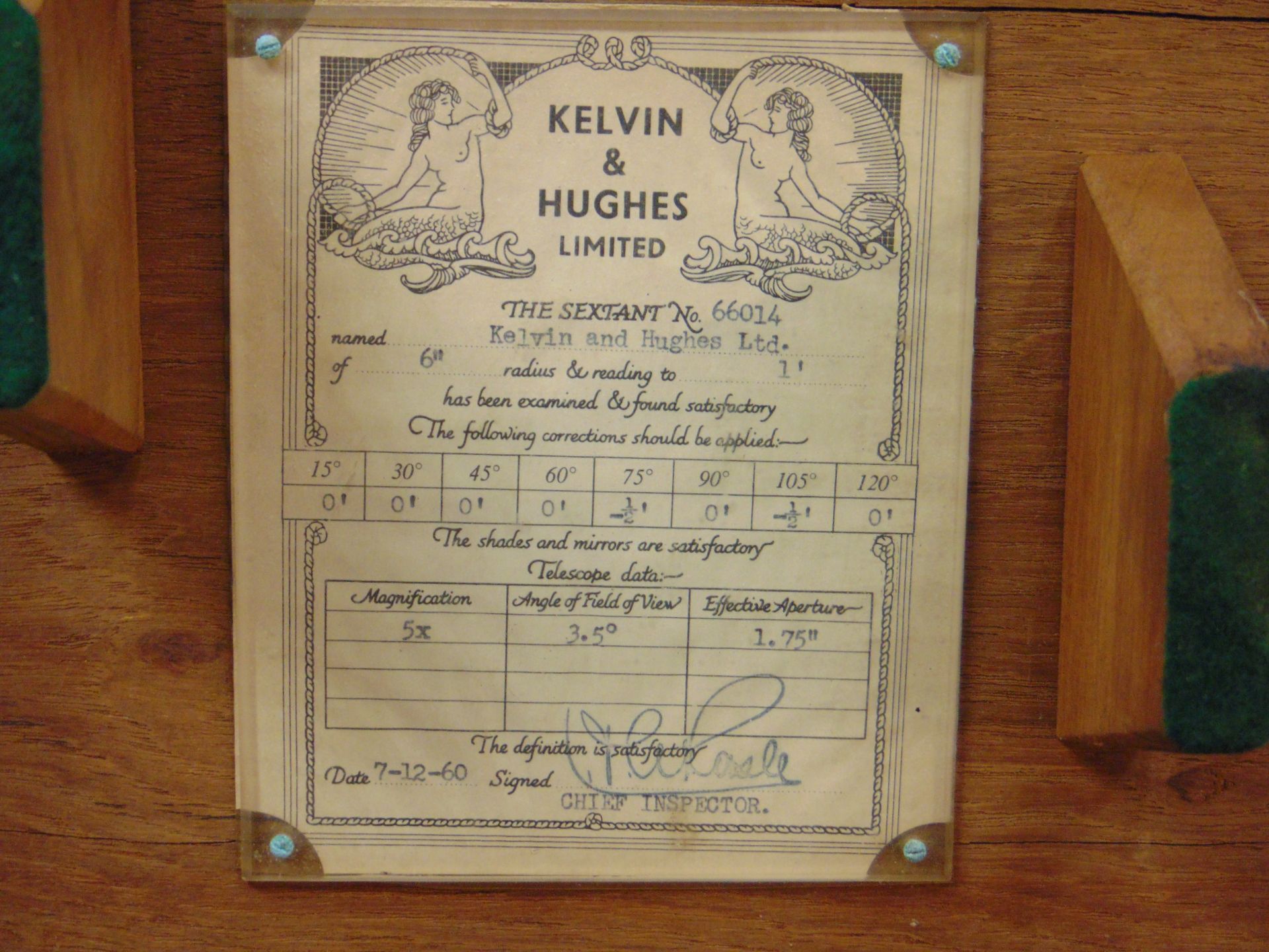 V. NICE KELVIN HUGHES SEXTANT BROAD ARROW MARKED AND IN ORIGINAL BOX - Image 8 of 8