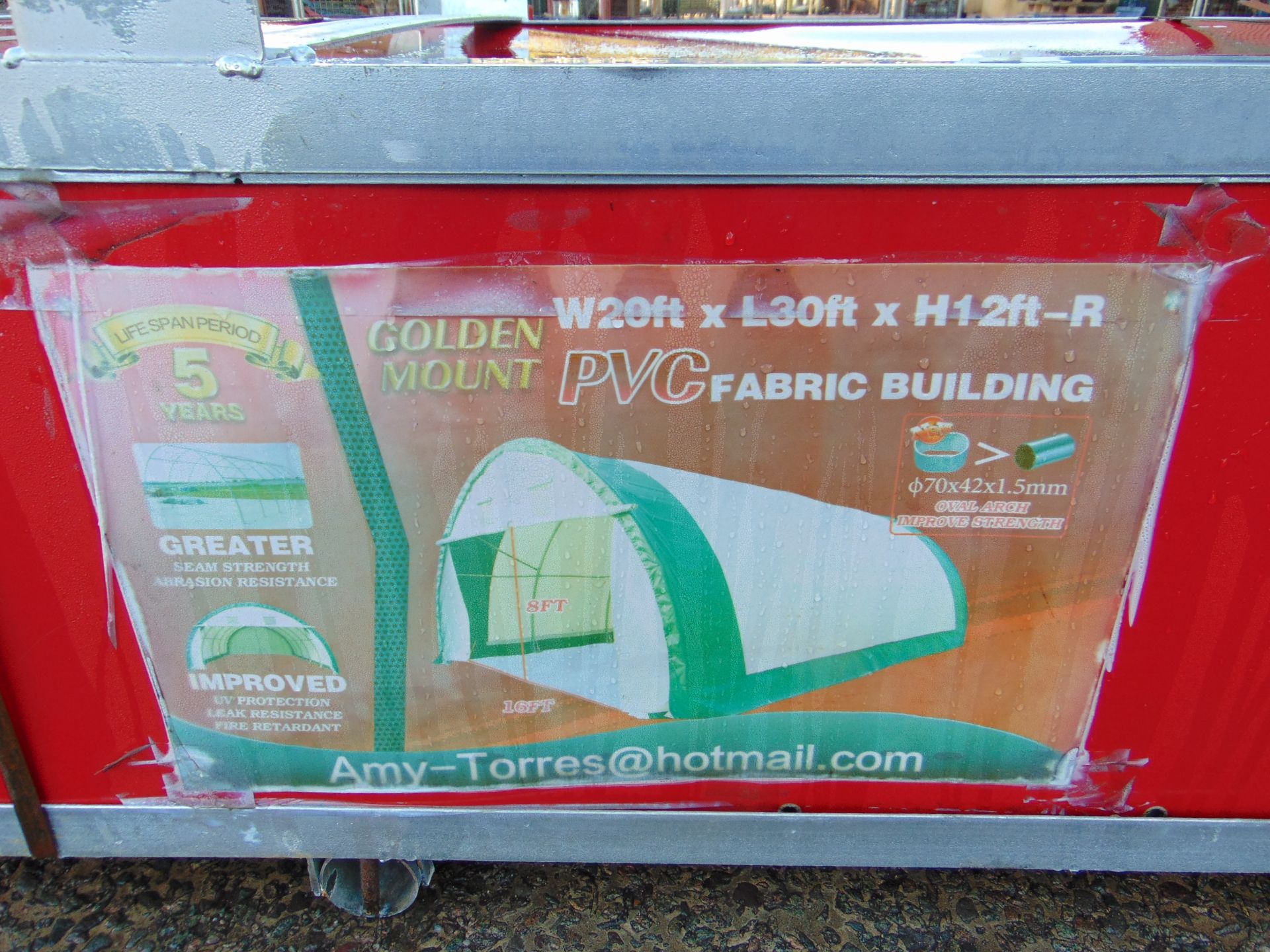 Heavy Duty Storage Shelter 20'W x 30'L x 12' H P/No 203012R - Image 3 of 4