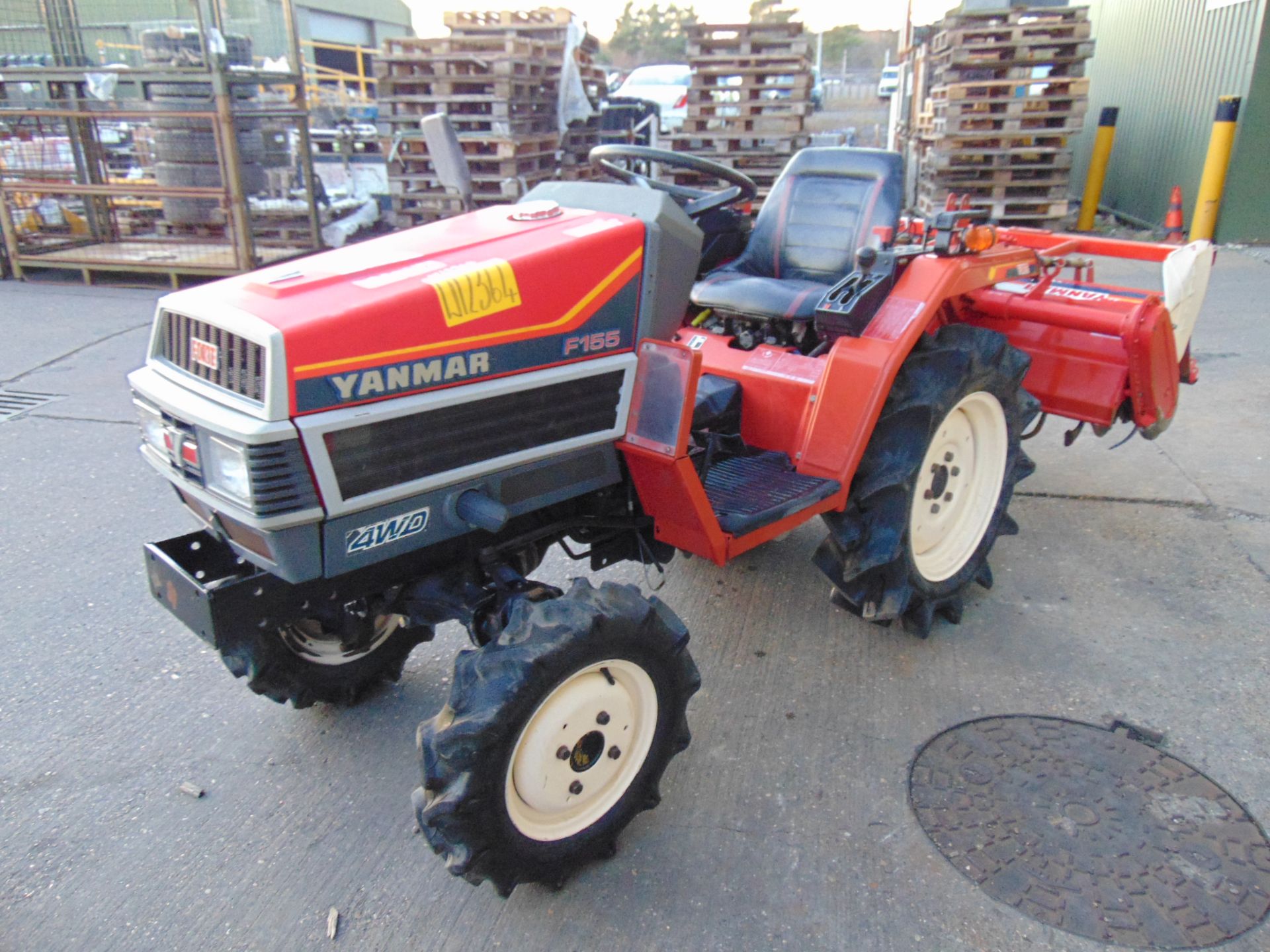 Yanmar F155 4WD Compact Tractor c/w Rotovator ONLY 601 HOURS! - Image 3 of 24