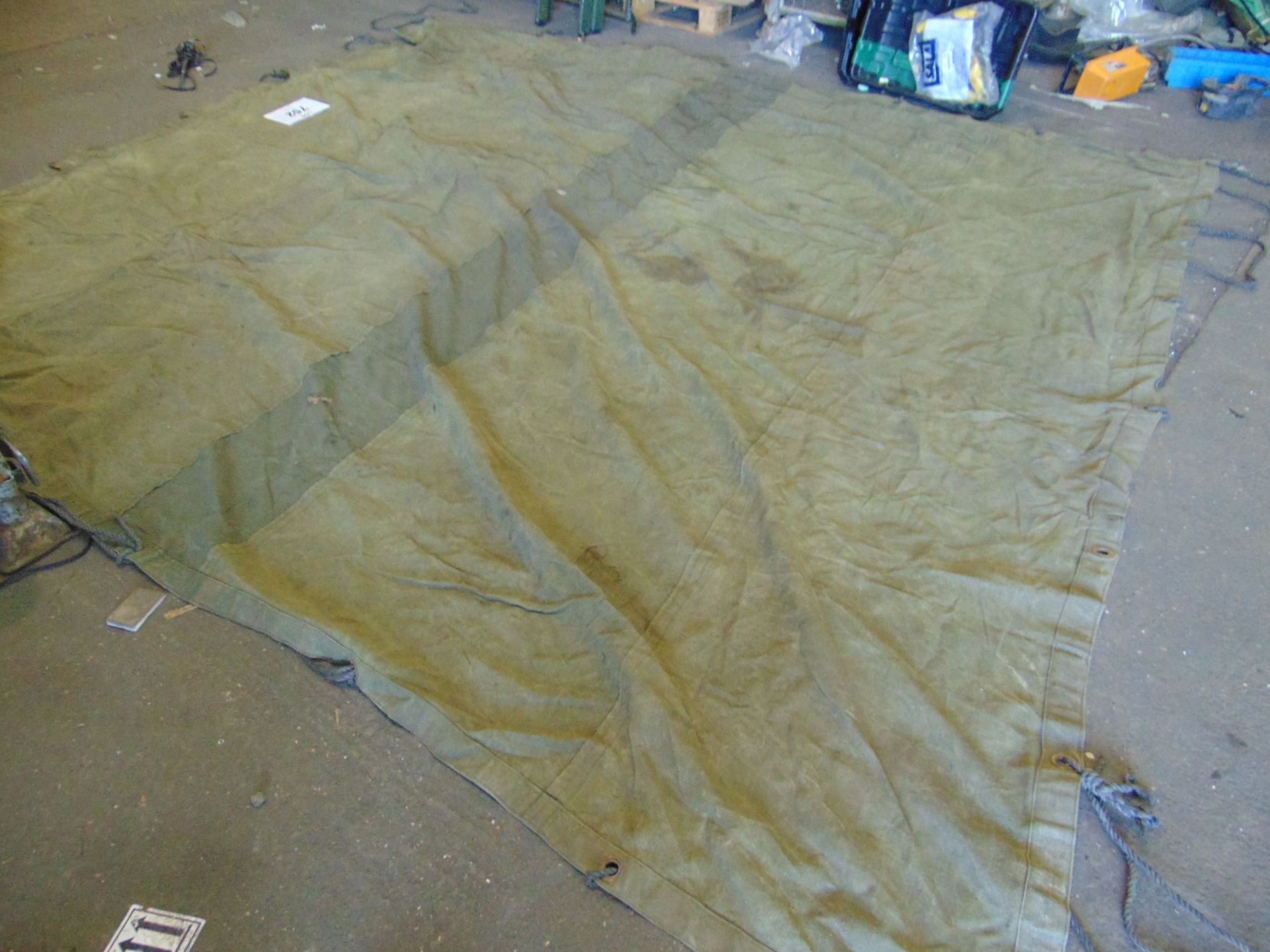 11ft X 11ft CANVAS TANK TARPAULIN FOR REAR DECK - Image 3 of 5