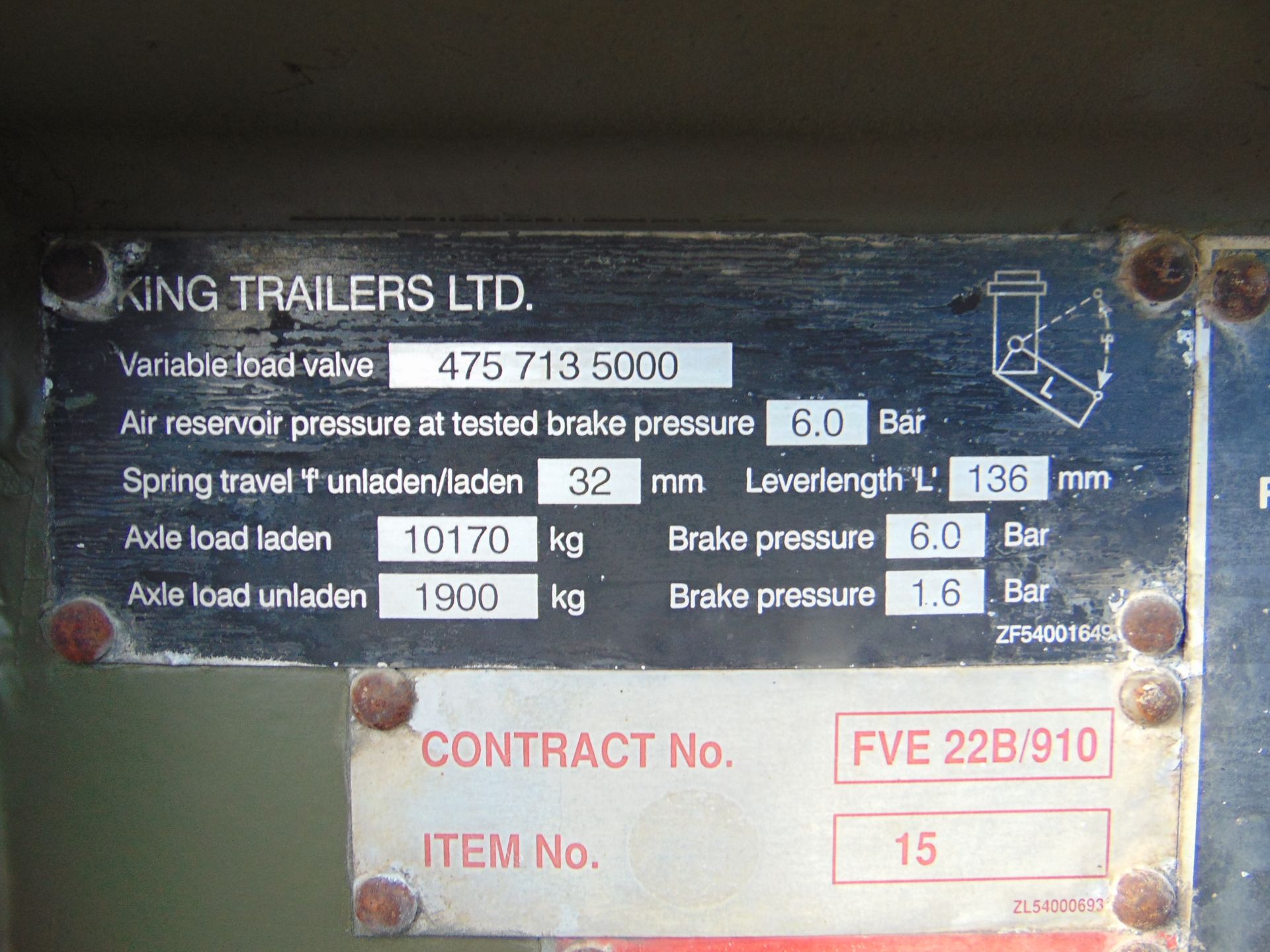 King DB20 2 axle drawbar skeletal trailer - Image 25 of 25