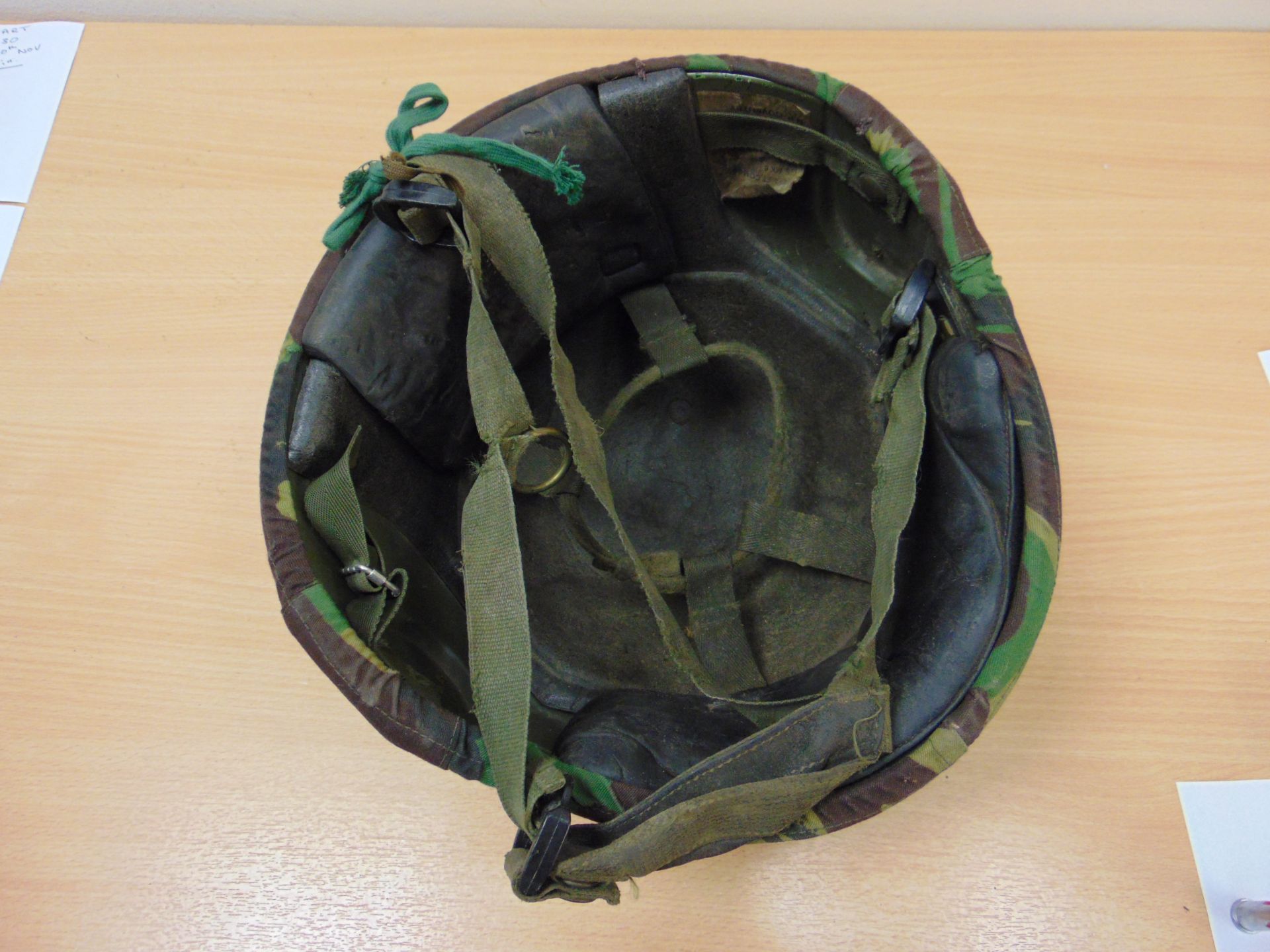 BRITISH ARMY COMBAT HELMET WITH DPM WOODLAND COVER - Image 3 of 4