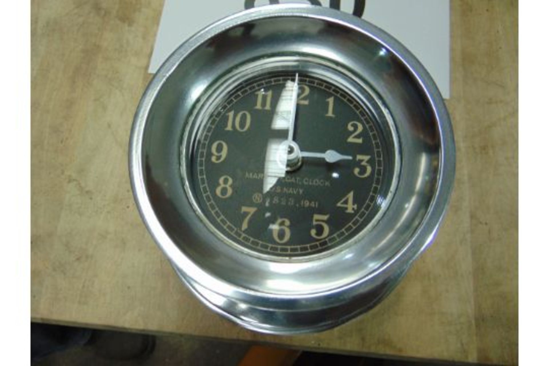 BEAUTIFUL POLISHED ALUMINIUM WW2 MK1 NAVY BOAT CLOCK REPRO