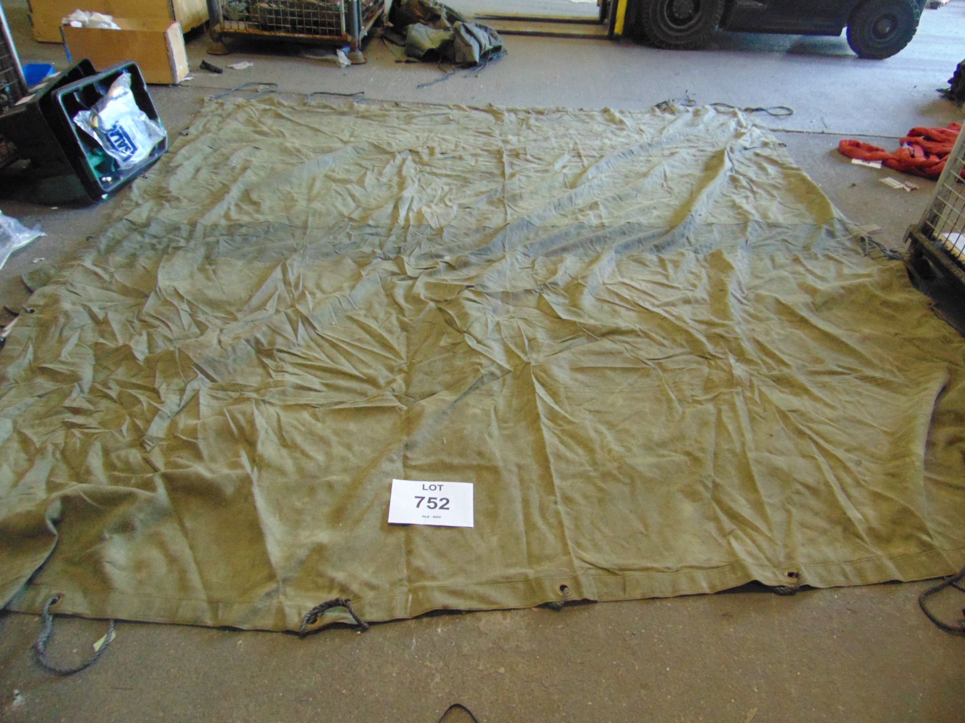 11ft X 11ft CANVAS TANK TARPAULIN FOR REAR DECK - Image 4 of 5