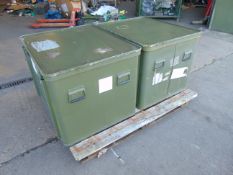 2 x Large Aluminium Storage Boxes 85 x 73 x 65 cms as shown
