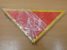 1X PACK OF 17 UNUSED MINE SIGNS - UNWRAPPED