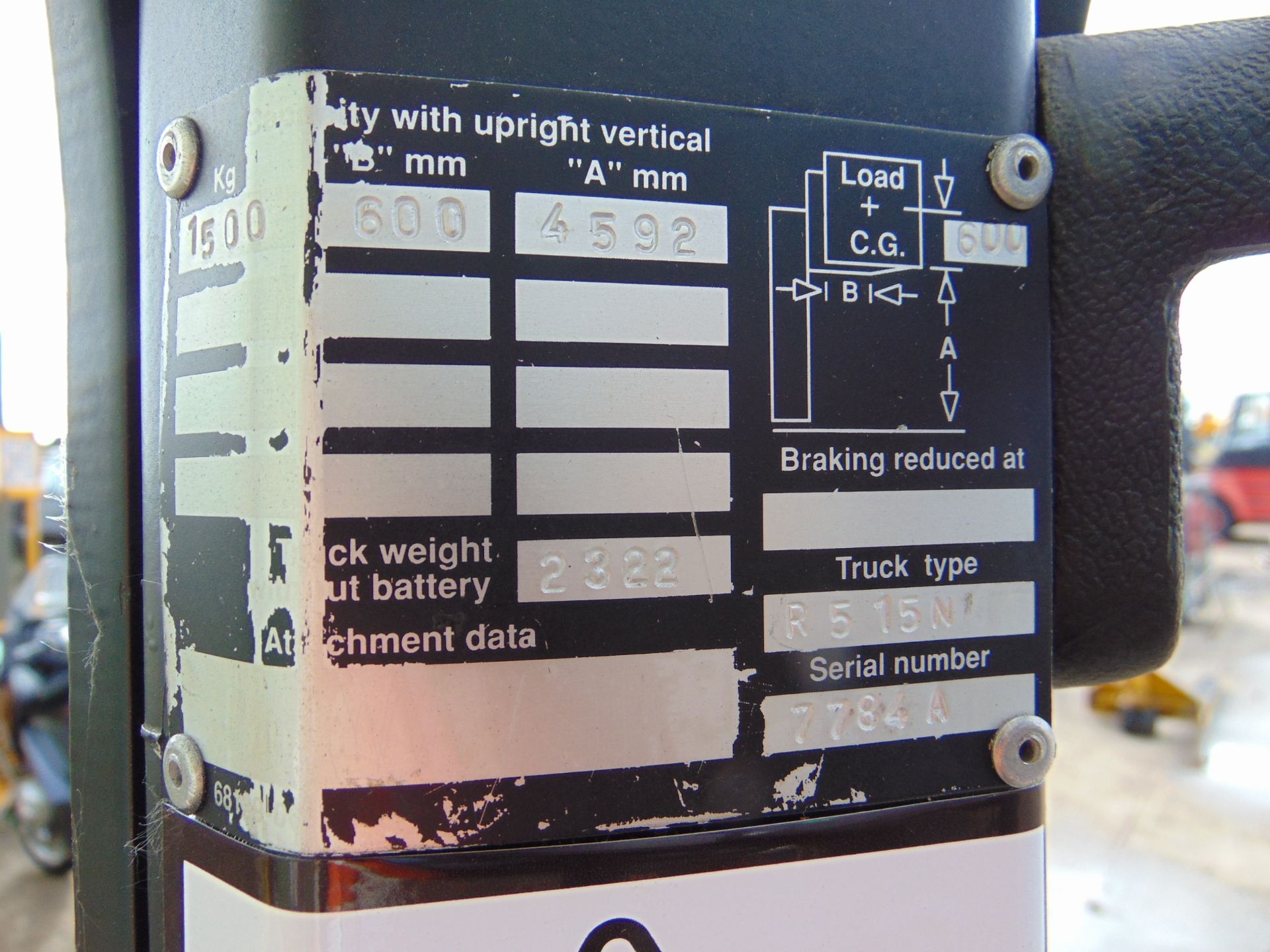 Hamech R5.15N Electric Reach Forklift C/W Battery Charger - Image 13 of 15