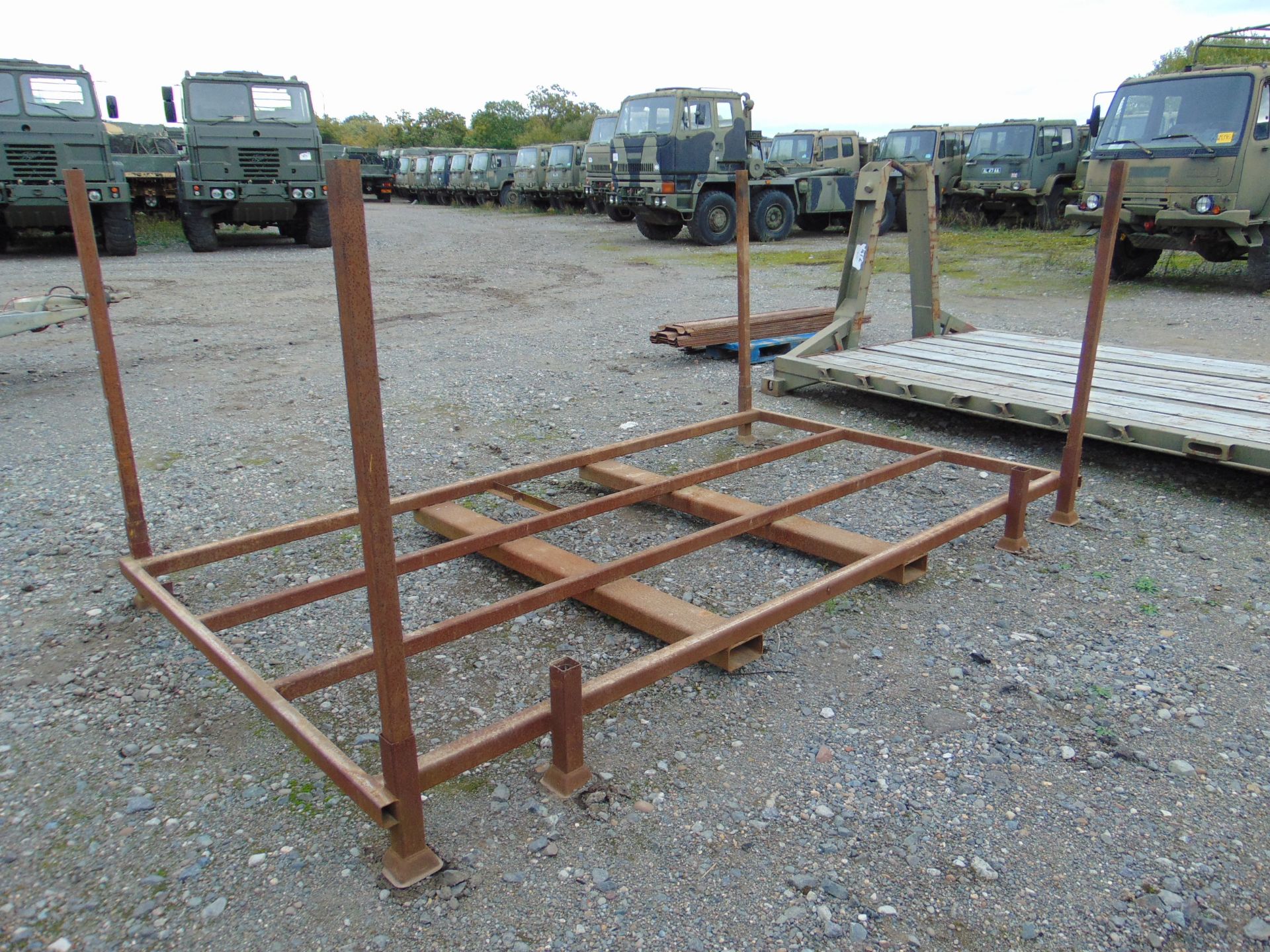 Steel Stacking Stillage with removeable corner posts and Forklift Pockets