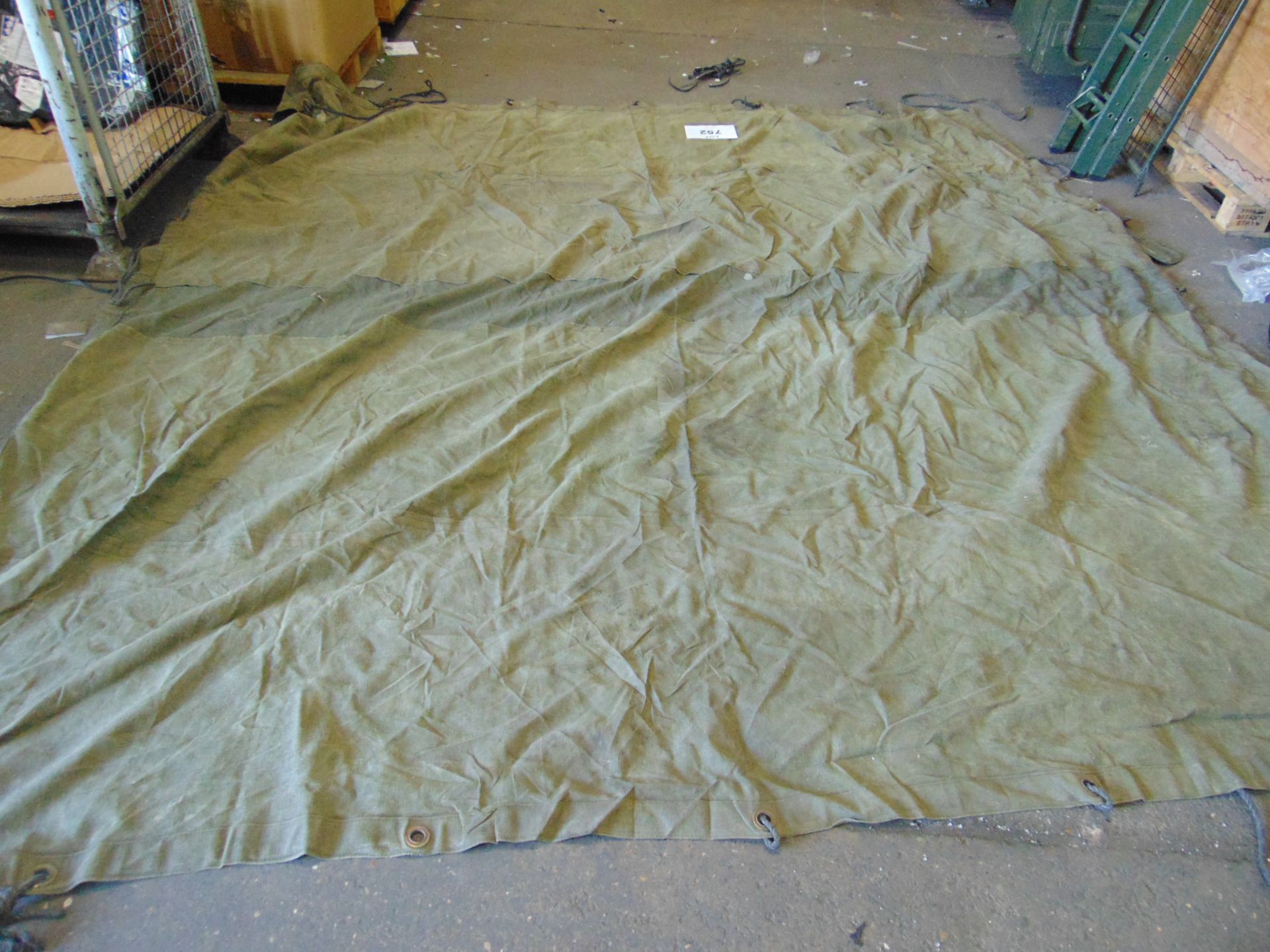 11ft X 11ft CANVAS TANK TARPAULIN FOR REAR DECK - Image 2 of 5