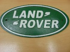 Cast Iron Land Rover Sign