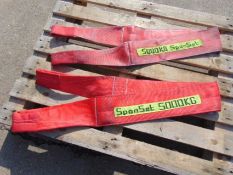 Qty 2 x Spanset 5000Kg 3 Metre Lifting Slings