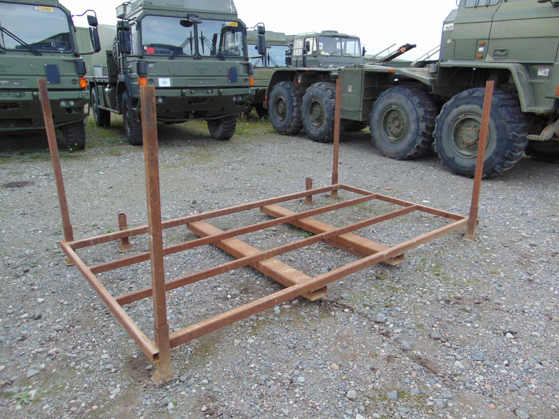 Steel Stacking Stillage with removeable corner posts and Forklift Pockets - Image 3 of 4