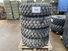 Unused Michelin XZL 365/85R20 tyres on rims