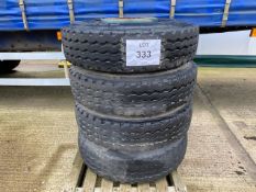 Continental 12.00R20 HSC Construction tyres on rims
