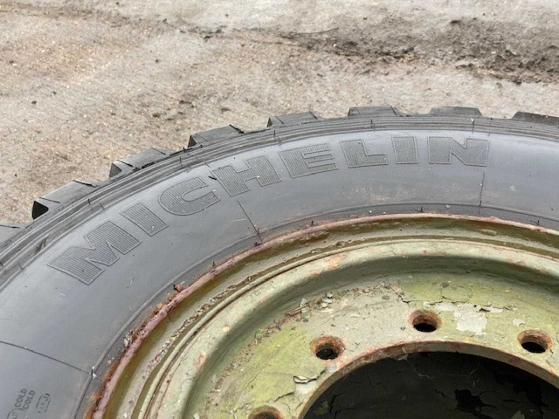 Unused Michelin XZL 365/85R20 tyres on rims - Image 4 of 9