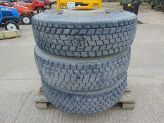 3 x 315/80 R22.5 Tyres complete with rims