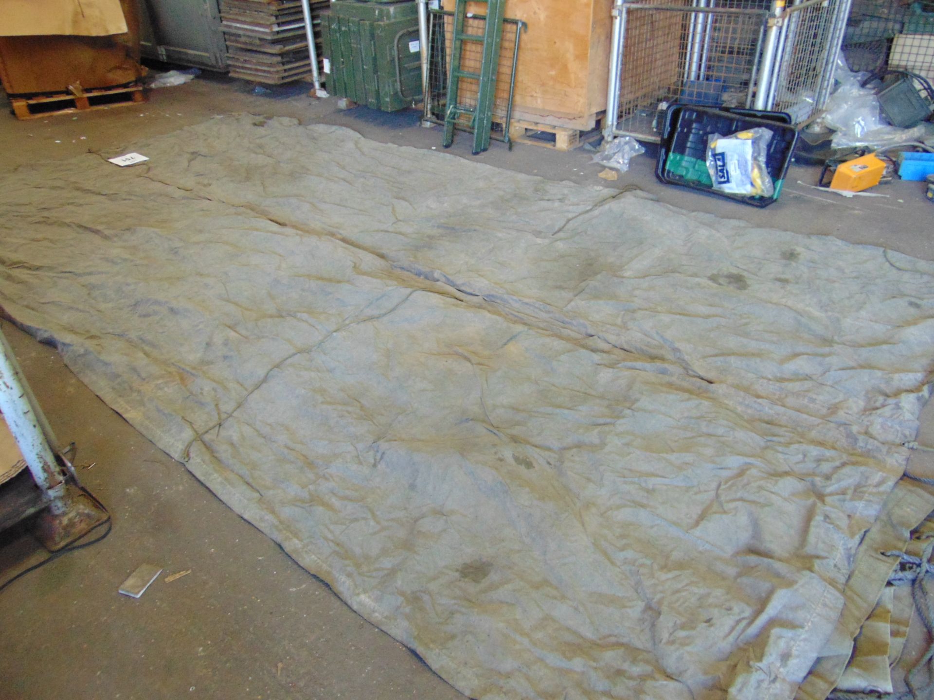 9ft 6ins X 17ft Canvas Tank Tarpaulin - Image 4 of 5