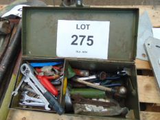 V M Mechanics tool box c/w tools as shown