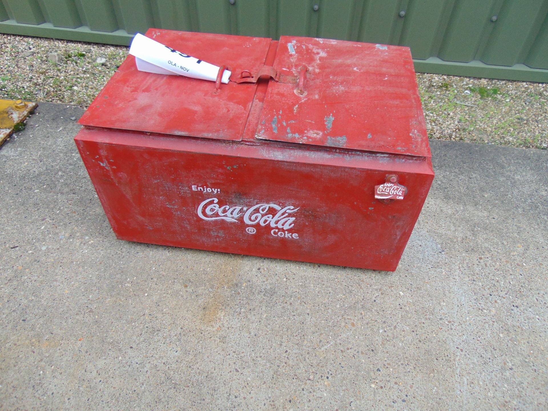 VINTAGE GALVANISED COCA-COLA COOL BOX