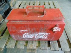 ANTIQUE COCA-COLA GALVANISED COOL BOX WITH BOTTLE OPENER 42 X 22 31cms