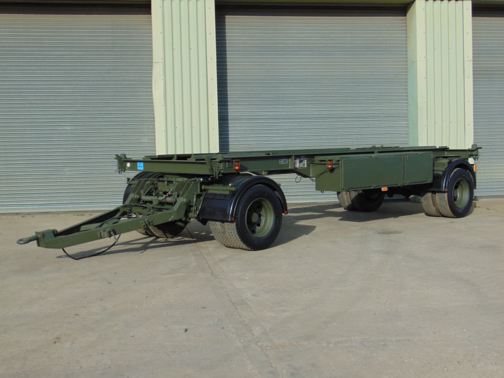 King DB20 2 axle drawbar skeletal trailer