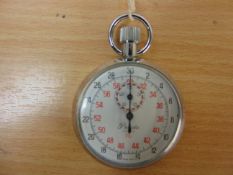 UNISSUED PRECISTA 1/10 SEC BRITISH ARMY MECHANICAL STOP WATCH NATO MARKED DATE 1988