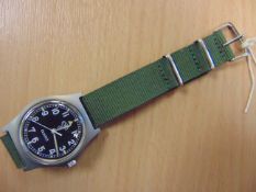 NEW & UNISSUED CWC W10 BRITISH ARMY SERVICE WATCH WATERPROOF TO 5 ATM NATO MARKS DATE 2005