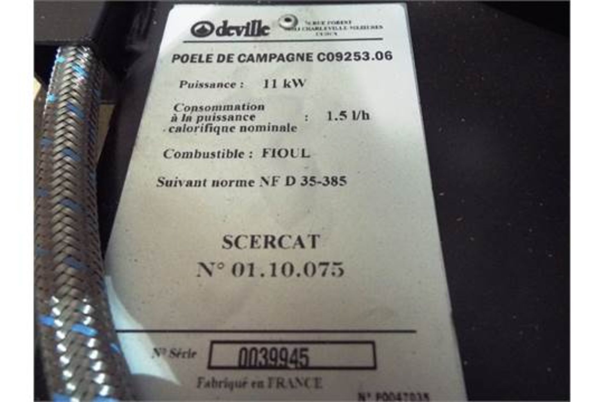 Unissued Deville Campaign Multi-Fuel Heater - Image 9 of 11