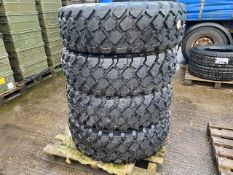 Qty 4 x Michelin XZL 365/85R20 unused tyres