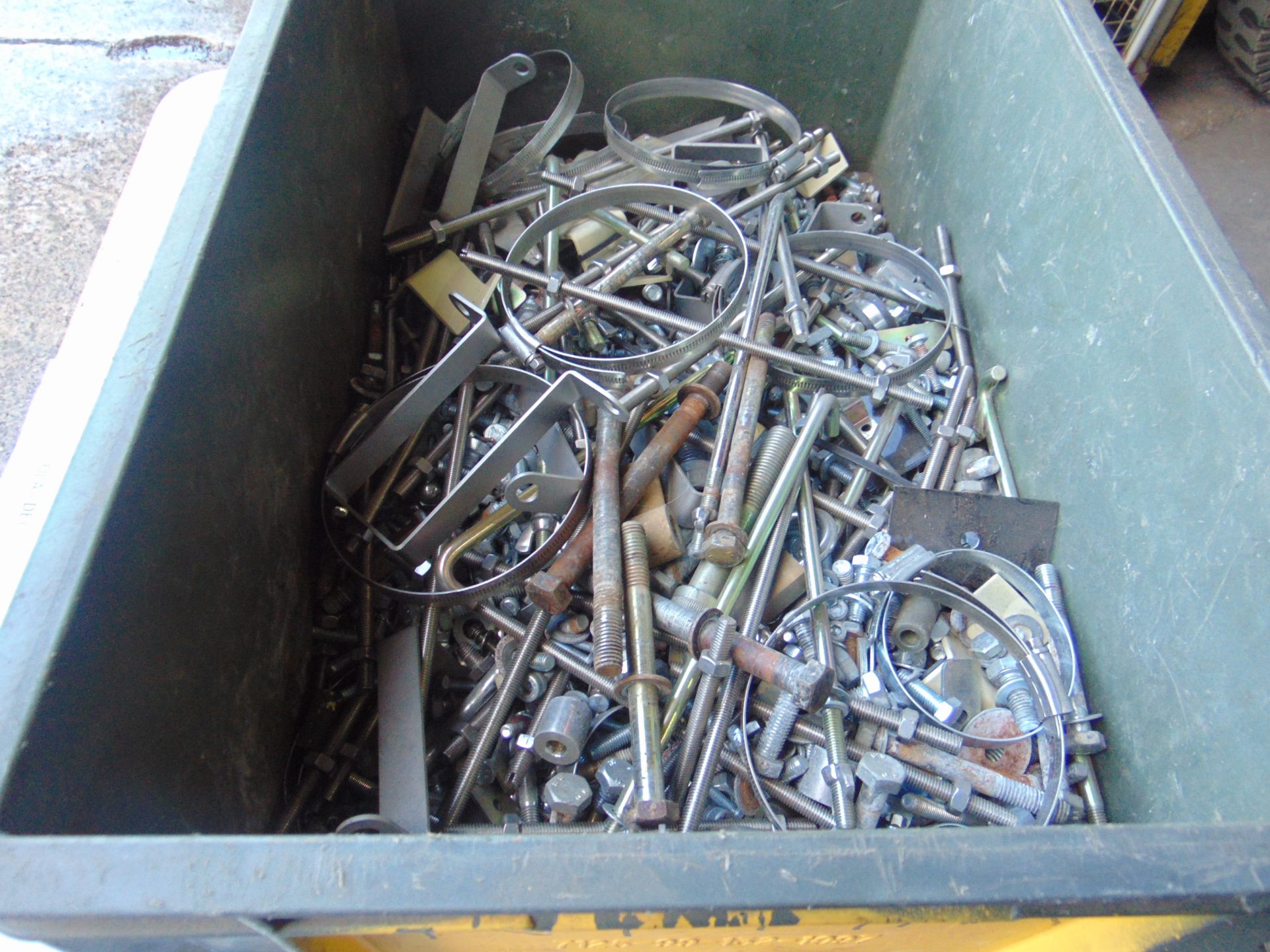 1 x Box Assorted Nuts, Bolts, Battery Clamps, Hose clips etc - Image 2 of 3