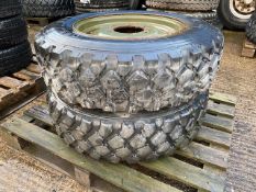 QTY 2 x Michelin 275/80R20 XZL tyres on 6 stud rims