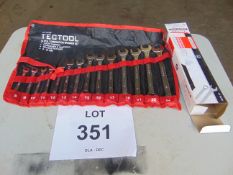 Tectool 14 pcs Combination Spanners set Unused as shown