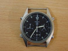 V RARE SEIKO GEN 1 PILOTS CHRON WATCH- NATO MARKED HARRIER FORCE ISSUE DATE 1988