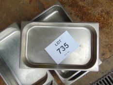 6X BRITISH ARMY STAINLESS BAKING SERVING TRAYS