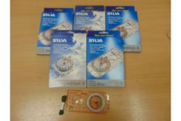 5X SILVA EXPEDITION 4 MAP READING COMPASS. NEW & UNISSUED IN ORIGINAL PACKING WITH LANDYAR