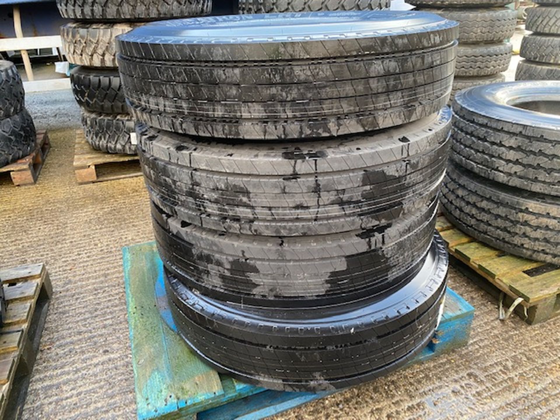 QTY 4 x Goodyear Marathon LHT 11R22.5 tyres, unused - Image 2 of 7