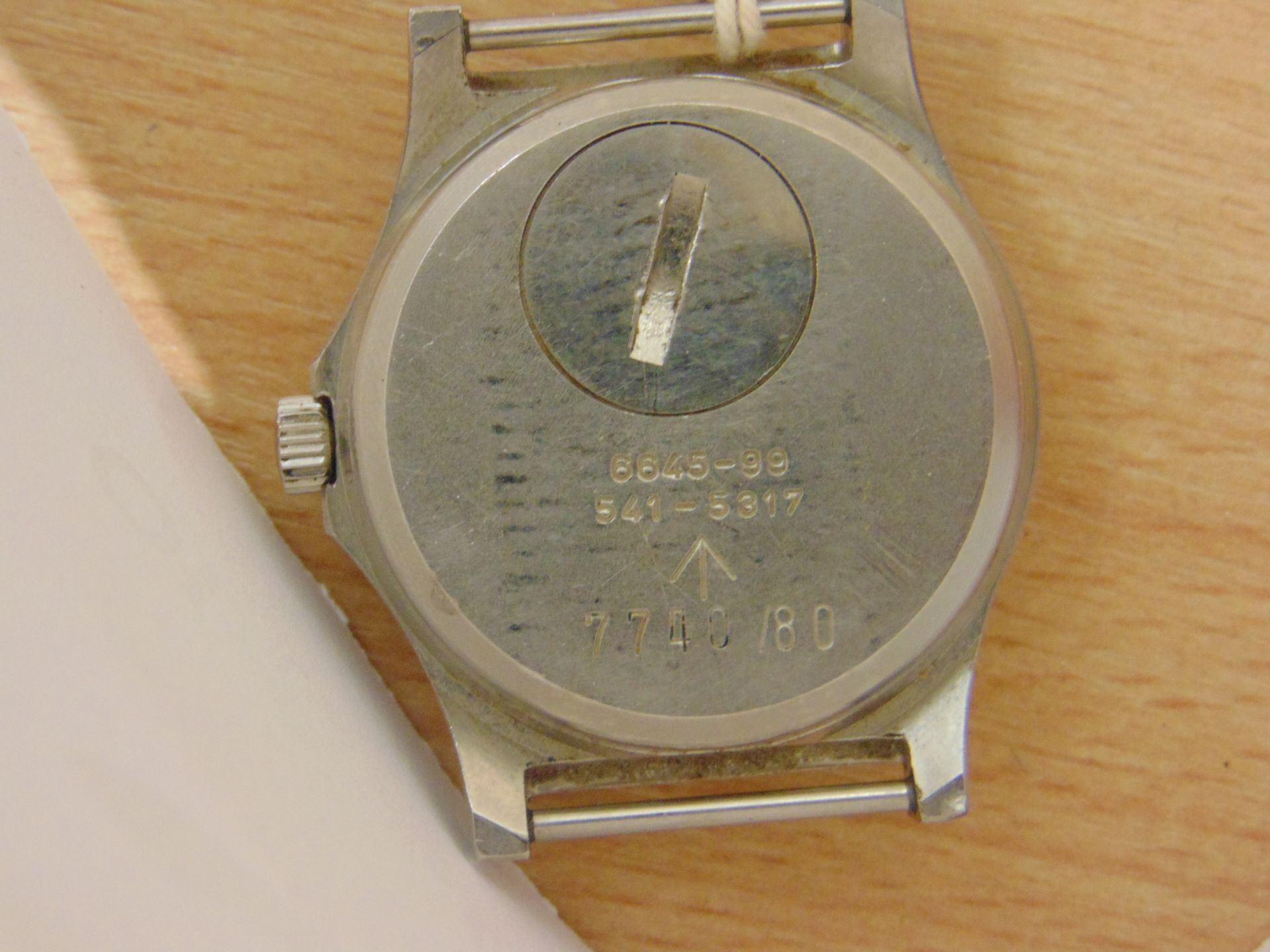 VERY RARE CWC FAT BOY SERVICE WATCH NATO NUMBERS BROAD ARROW DATED 1980. - Image 4 of 6