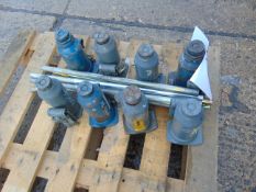 8 x 8 Tonne Hydraulic Bottle Jacks with Handles as shown