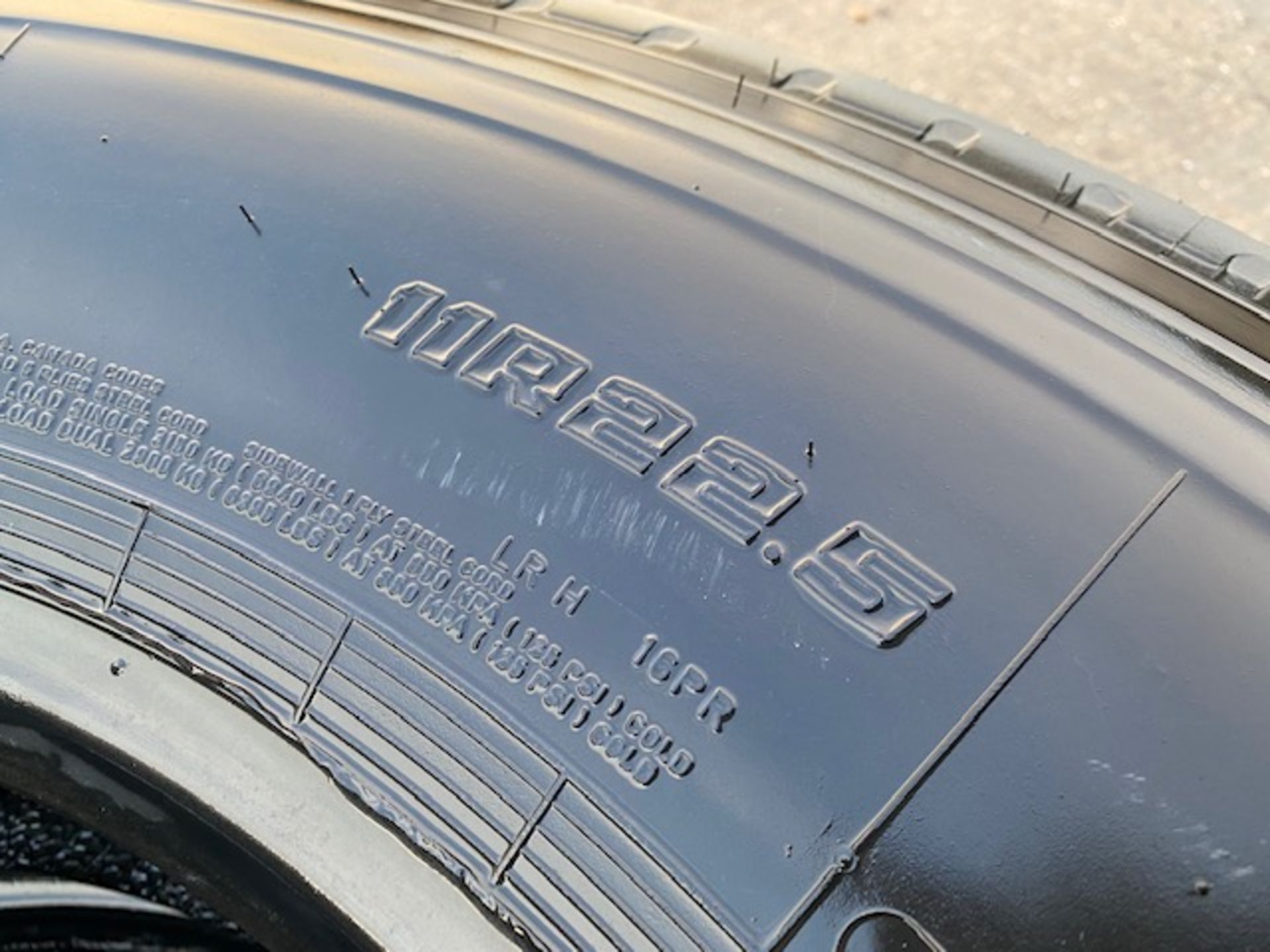 QTY 4 x Goodyear Marathon LHT 11R22.5 tyres, unused - Image 7 of 7