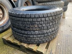 Qty 2 x Continental HDR 11R22.5 Regional traffic tyres unused