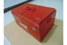 VINTAGE COCA COLA DOUBLE COOLER/ ICE BOX REPRO. WITH BOTTLE OPENER