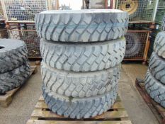 Qty 4 x Goodyear 12.00R20 G188A Tyres, unused still with bobbles fitted on 8 stud rims