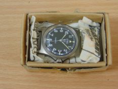 V. RARE NEW & UNISSUED CWC 0552 RN/MARINES ISSUE SERVICE WATCH NATO MARKED DATED 1987