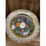 Kaiser West German Flower Bouquet circular plates with gold colour to rim and decoration, approx.