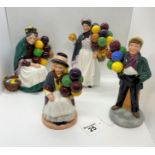 Royal Doulton figures of Balloon seller figures - model nos. H.N 2818, 1315, 2935, 1843 four items