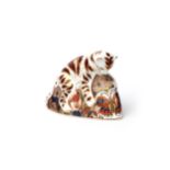 Royal Crown Derby - 'Bengal Tiger cub' paperweight, approx. H10.5cm, with silver stopper and box