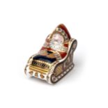 Royal Crown Derby - 'Santa in Sleigh' paperweight with gold stopper, approx. H9.5cm (unboxed)