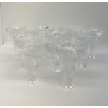 Vintage Finnish glass candle holders , believed to be Tapio Wirkkala, approx. H9.5cm x W14cm